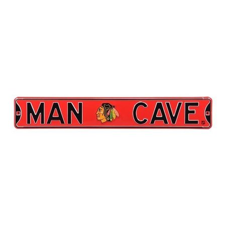 AUTHENTIC STREET SIGNS Authentic Street Signs 28140 Chicago Blackhawks Man Cave Street Sign 28140